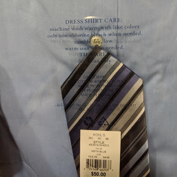 SOLD BNIB Croft & Barrow Blue Shirt Tie Set Stripe - Picture 5 of 5